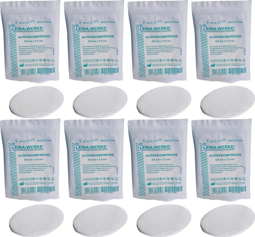 8x Kompres na oko Vera, 5.6x7.2cm, 1 sztuka