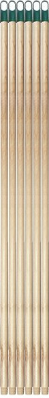 6x Kij drewniany do mopa lub miotły York, 130cm, brązowy