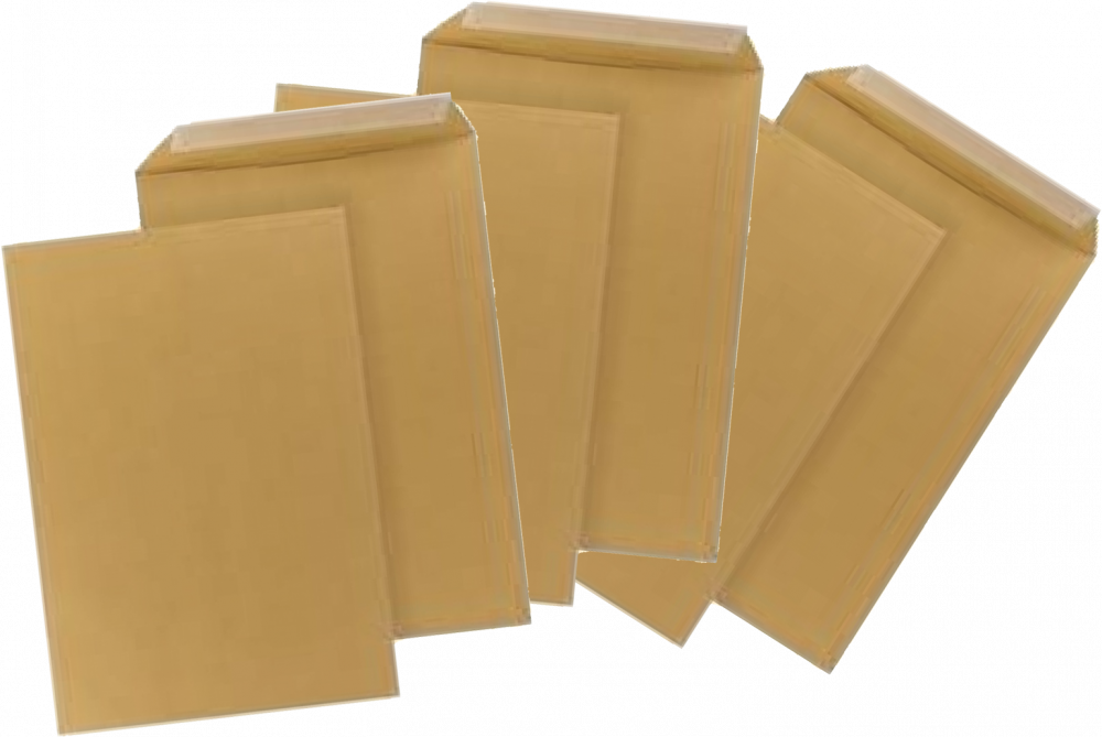 2x Koperta standardowa NC, B5, z paskiem HK, 50 sztuk, brązowy