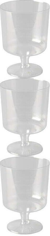3x Kieliszki wielorazowe do wina Papstar, 200ml, polistyren, 10 sztuk, przezroczysty