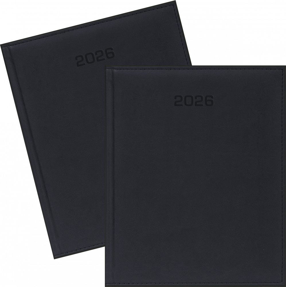 2x Kalendarz książkowy 2026, Udziałowiec, Vivella, A4, tygodniowy, czarny E