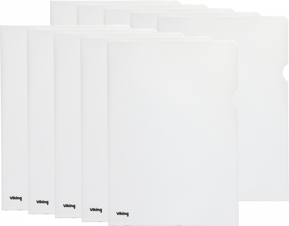10x Ofertówki groszkowe Viking, "L", A5, 120μm, 25 sztuk, transparentny