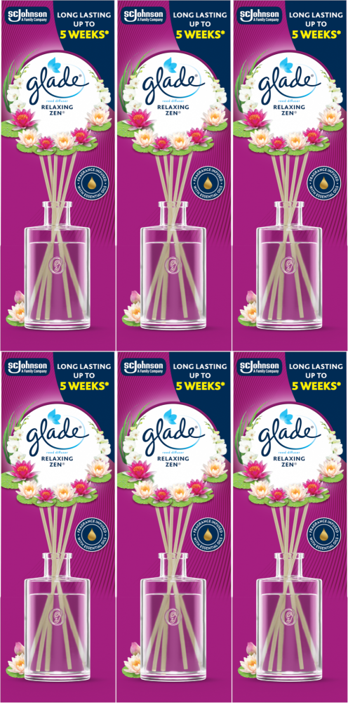 6x Patyczki zapachowe Glade Reed Diffuser Relaxing Zen, 50ml
