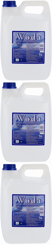 3x Woda demineralizowana nano-Tech, 5l