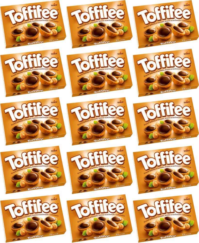 15x Bombonierka Toffifee, czekoladowo-karmelowy, 125g