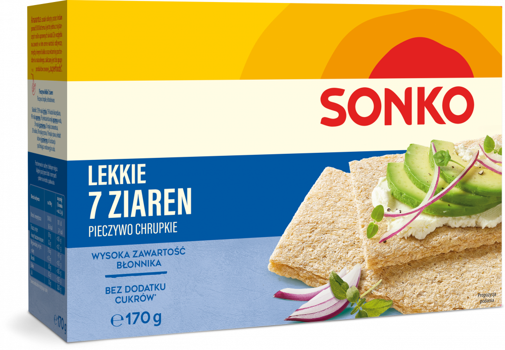 Outlet: USZKODZONE OPAKOWANIE Pieczywo lekkie Sonko, 7 ziaren, 170g