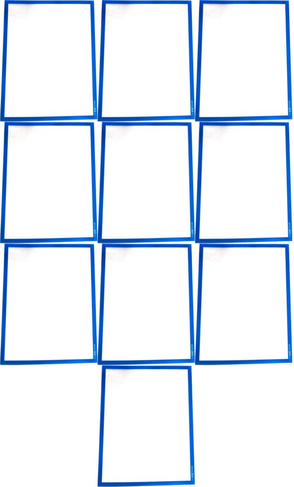 10x Ramka magnetyczna z folią 2x3, A4, 1 sztuka, niebieski