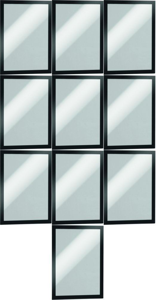 10x Ramka magnetyczna Durable Duraframe, samoprzylepna, A4, 2 sztuki, czarny