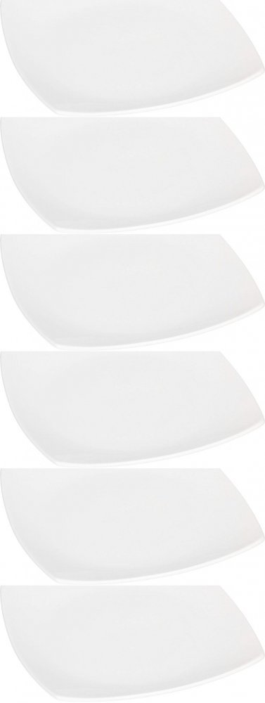 6x Talerz deserowy Altom Design Regular, 19cm, porcelana, kremowy