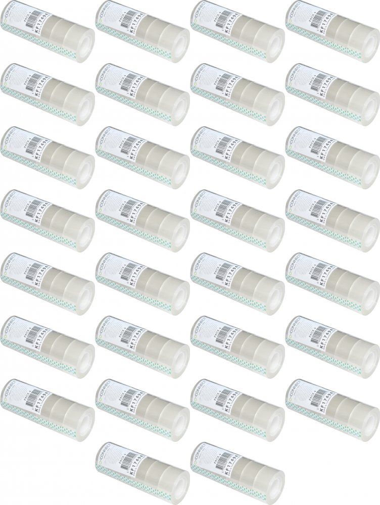 50x Taśma klejąca Q-Connect, 24mmx30m, 6 sztuk, przezroczysty