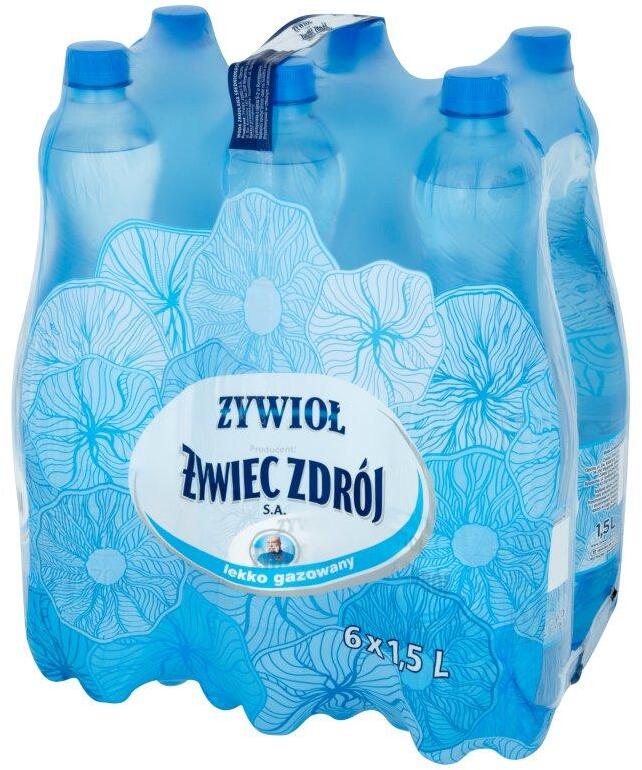 6x Woda lekko gazowana Żywiec Zdrój, 1.5l, butelka PET