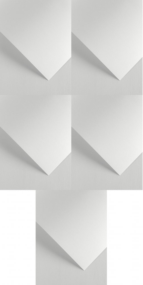 5x Karton ozdobny Galeria Papieru, płótno, A4, 240g/m2, 20 arkuszy, biały