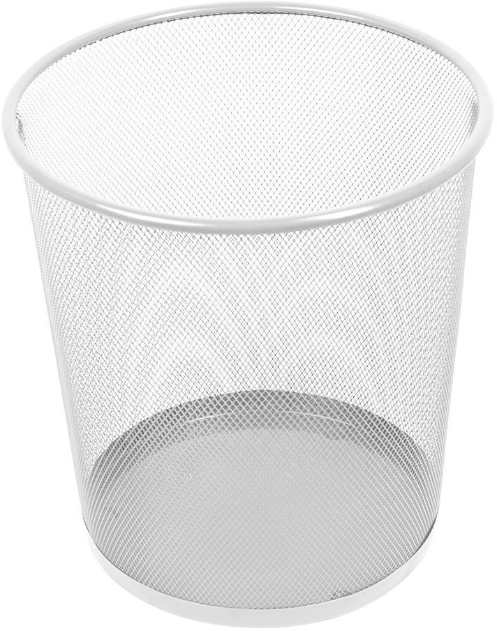 Kosz na śmieci Leviatan, metalowa siatka, druciany, 12l, perłowy