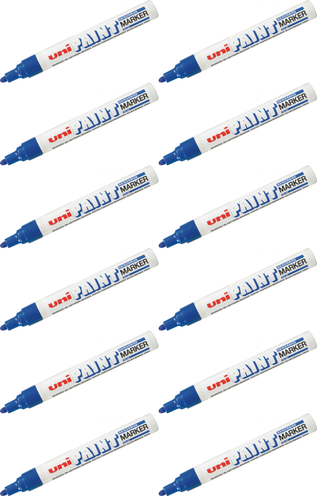 12x Marker olejowy Uni PX-20, okrągła, 2.2-2.8mm, niebieski