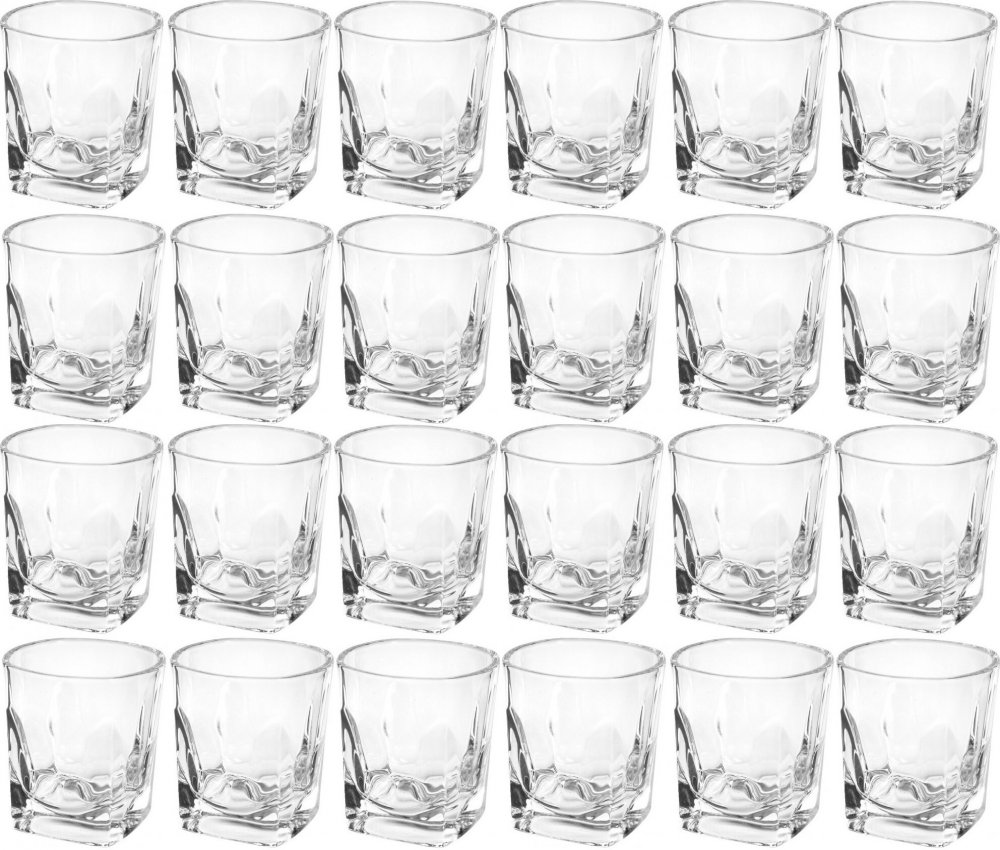 4x Szklanki do whisky Altom Design Stephanie Optic, 280ml, szkło, komplet 6 sztuk, przezroczysty