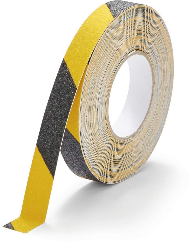 Taśma antypoślizgowa Durable Duraline Grip, 25mmx15m, żółto-czarny