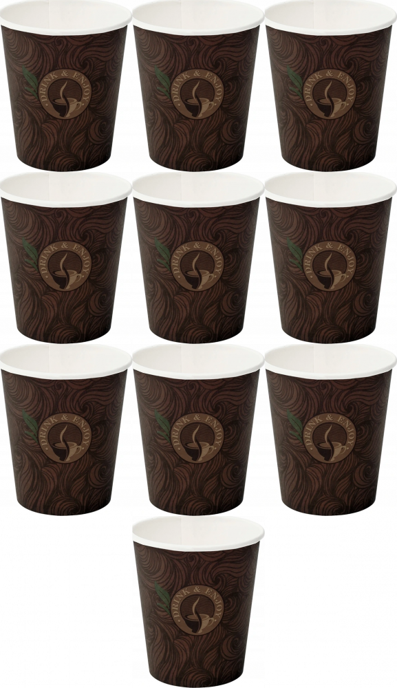 10x Kubki jednorazowe, 200ml netto, papier, 50 sztuk, mix wzór SUP