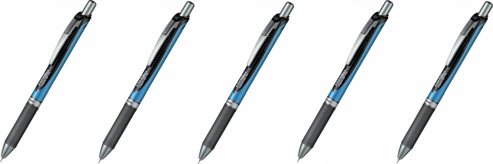 5x Pióro kulkowe automatyczne Pentel, EnerGel BLN-75, 0.5mm, czarny