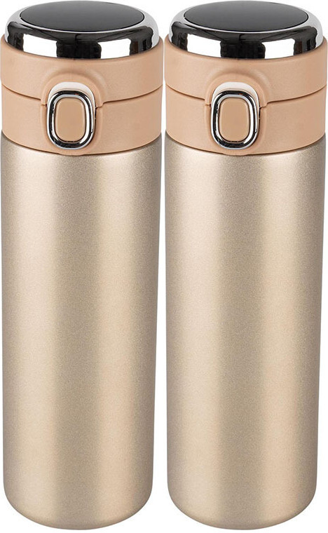 2x Kubek termiczny z wyświetlaczem LED Altom Design, 420 ml, złoty