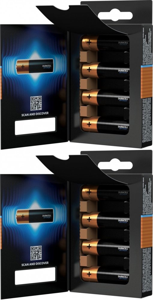 2x Bateria alkaliczna Duracell Optimum, AA, 4 sztuki