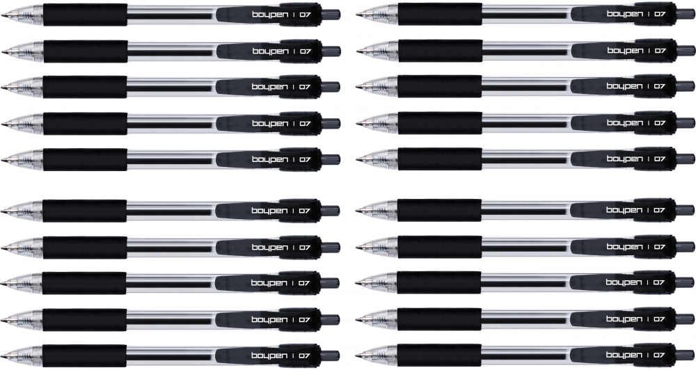 20x Długopis automatyczny Rystor, Boy Pen, 0.7mm, czarny