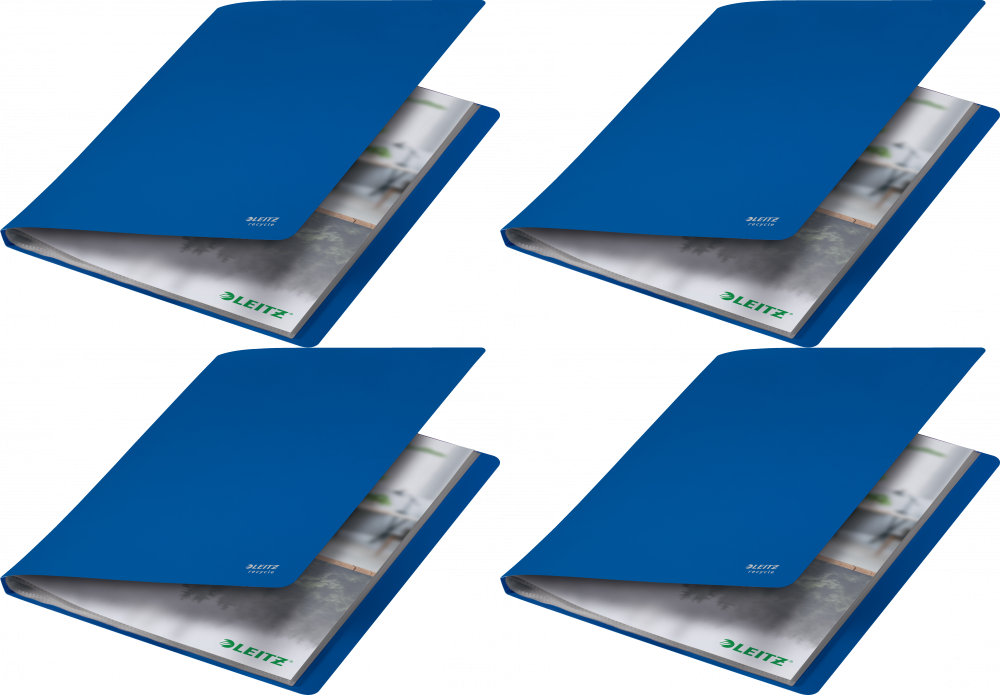 4x Album ofertowy Leitz Recycle, A4, 40 koszulek, niebieski