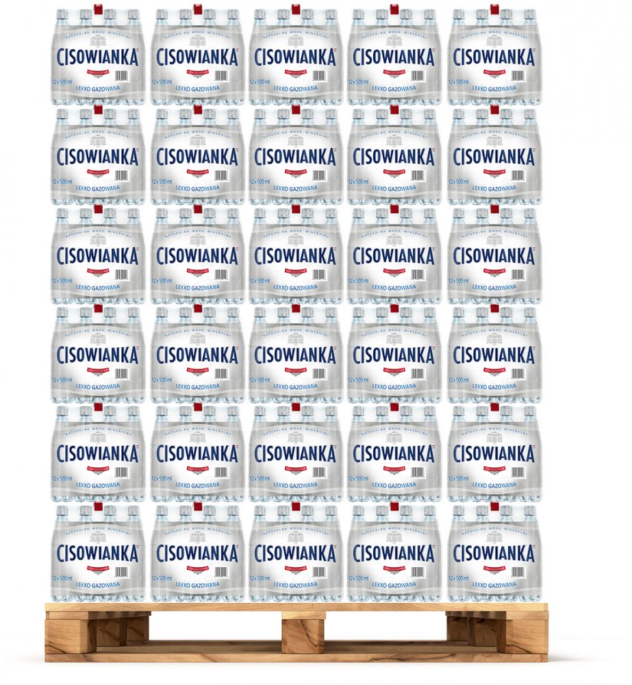 1512x Woda lekko gazowana Cisowianka, 0.5l, butelka PET