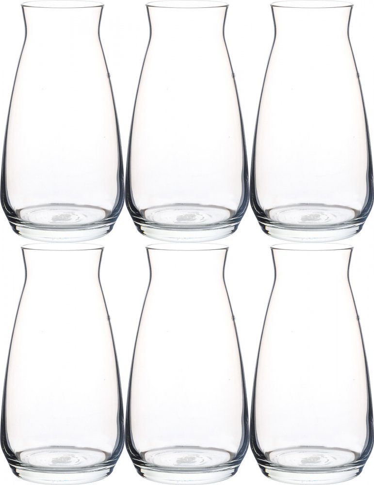6x Wazon szklany Altom Design, 18.5cm, przezroczysty