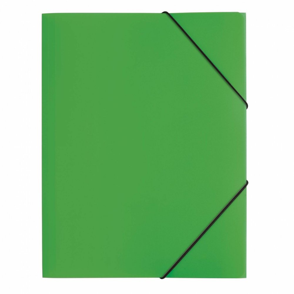 Teczka plastikowa z gumką Pagna, A4, 3 skrzydłowa, zielony