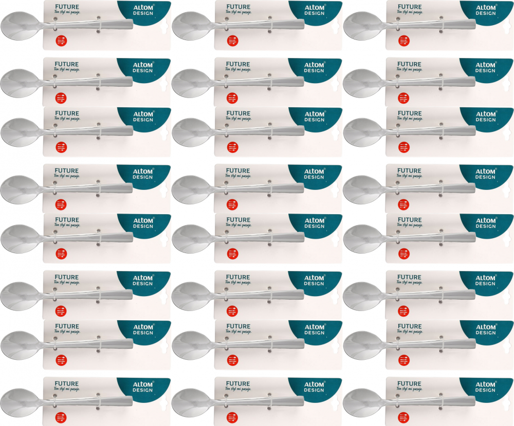 12x Łyżeczki do herbaty Altom Design Future, 6 sztuk, srebrny