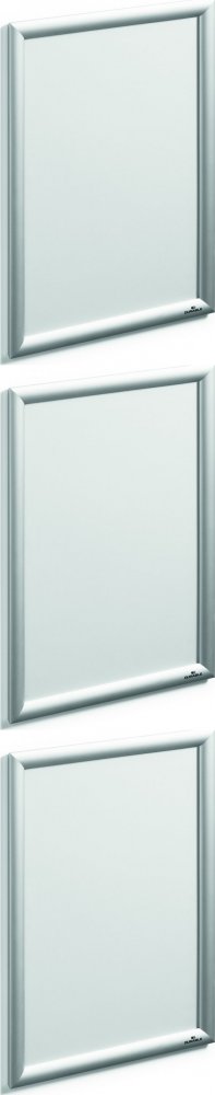 3x Rama zatrzaskowa Durable, ostre narożniki, A3, 1 sztuka, srebrny