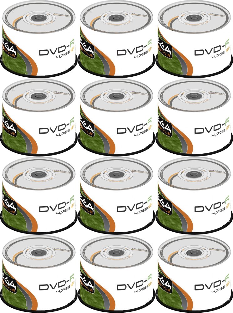 12x Płyta DVD-R Omega Freestyle, do jednokrotnego zapisu, 4.7 GB, cake box, 50 sztuk