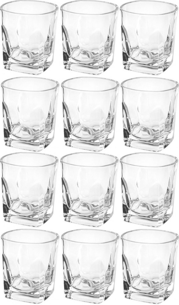 2x Szklanki do whisky Altom Design Stephanie Optic, 280ml, szkło, komplet 6 sztuk, przezroczysty