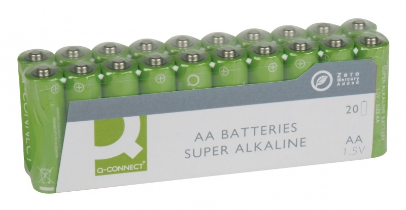 Bateria super-alkaliczna Q-connect, AA, LR06, 1.5V, 20 sztuk