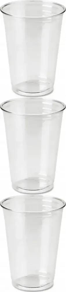 3x Kubki wielorazowe Papstar, 300ml, polipropylen, 50 sztuk, przezroczysty
