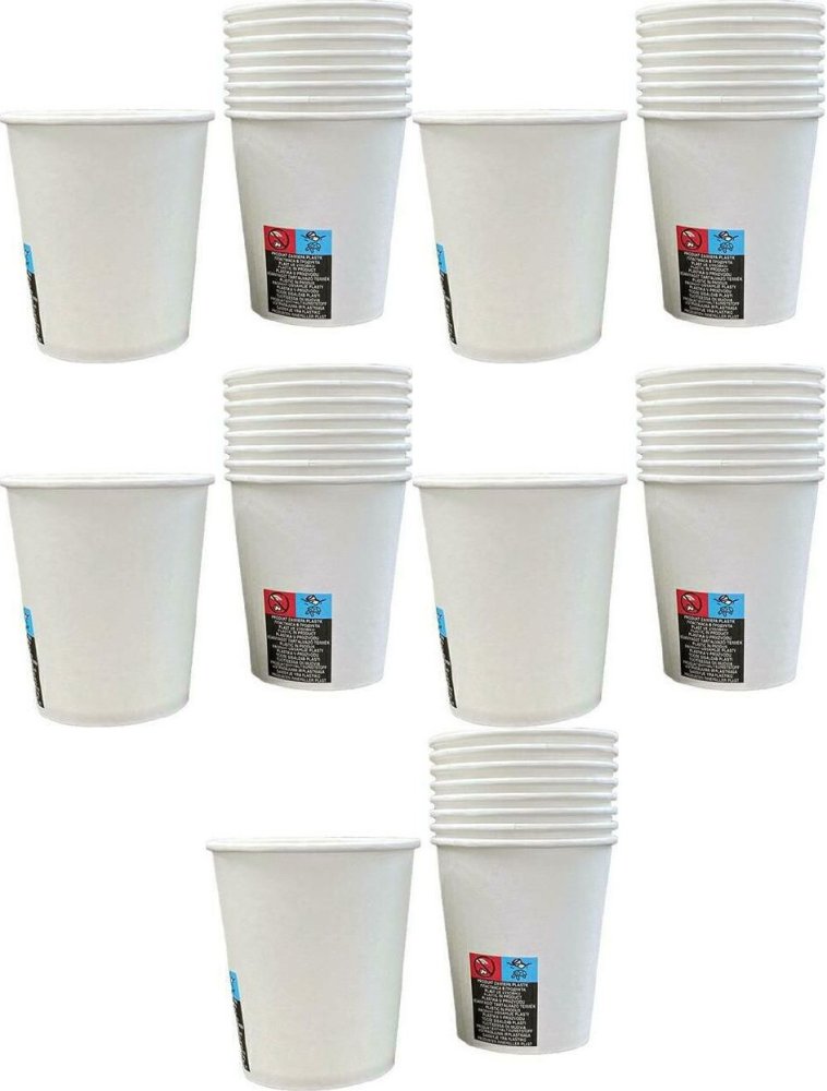 5x Kubki jednorazowe Think`n pack, 180ml, papier, 100 sztuk, biały SUP