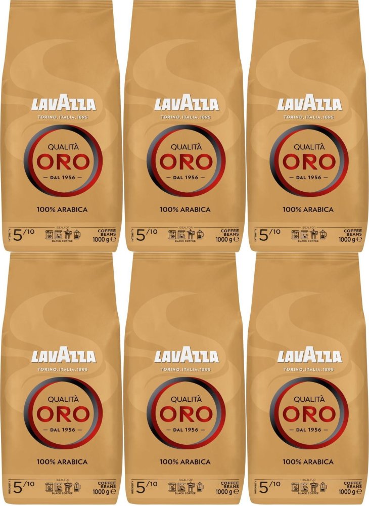 6x Kawa ziarnista Lavazza Qualita Oro, 1kg