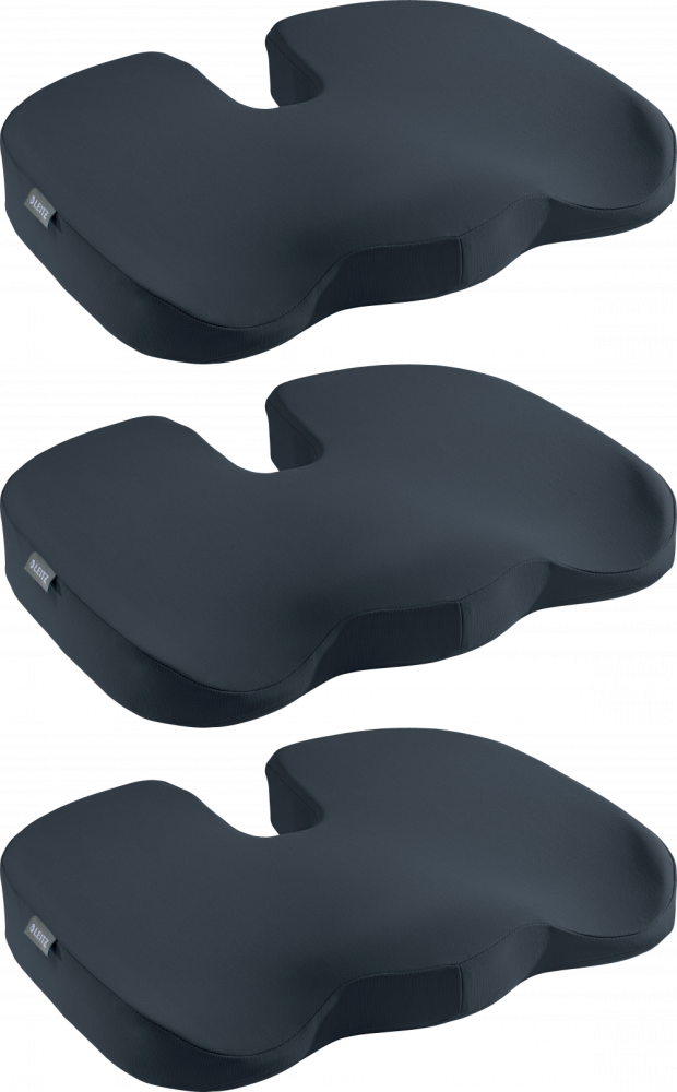 3x Ortopedyczna poduszka na krzesło Leitz Ergo Cosy, 355x75x455mm, szary