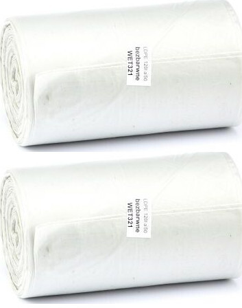 2x Worki na śmieci Merida economy plus, na odpady zmieszane, 120l, 50 sztuk, bezbarwny