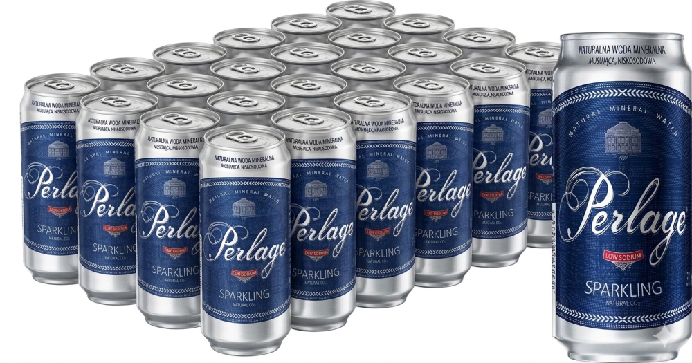 24x Woda gazowana Cisowianka Perlage, 0.33l, puszka