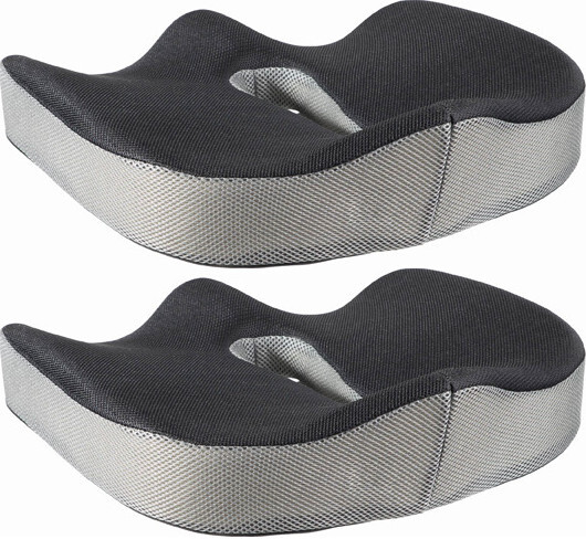 2x Poduszka ortopedyczna na krzesło Powerton WPEUS1, czarny