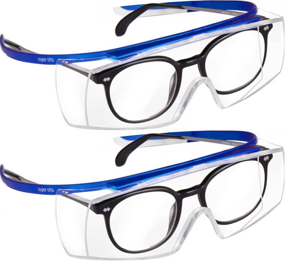 2x Okulary ochronne Uvex Super OTG 9169260, filtr UV, bezbarwny
