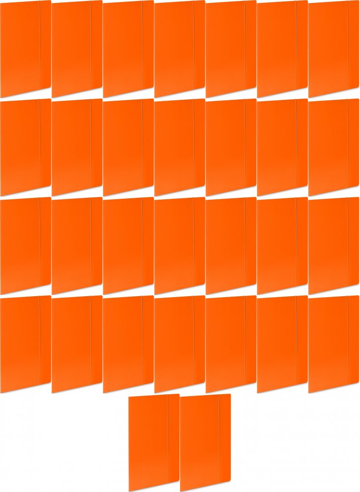 120x Teczka kartonowa z gumką VauPe Economy, A4, 380 g/m2, 20 mm, pomarańczowy