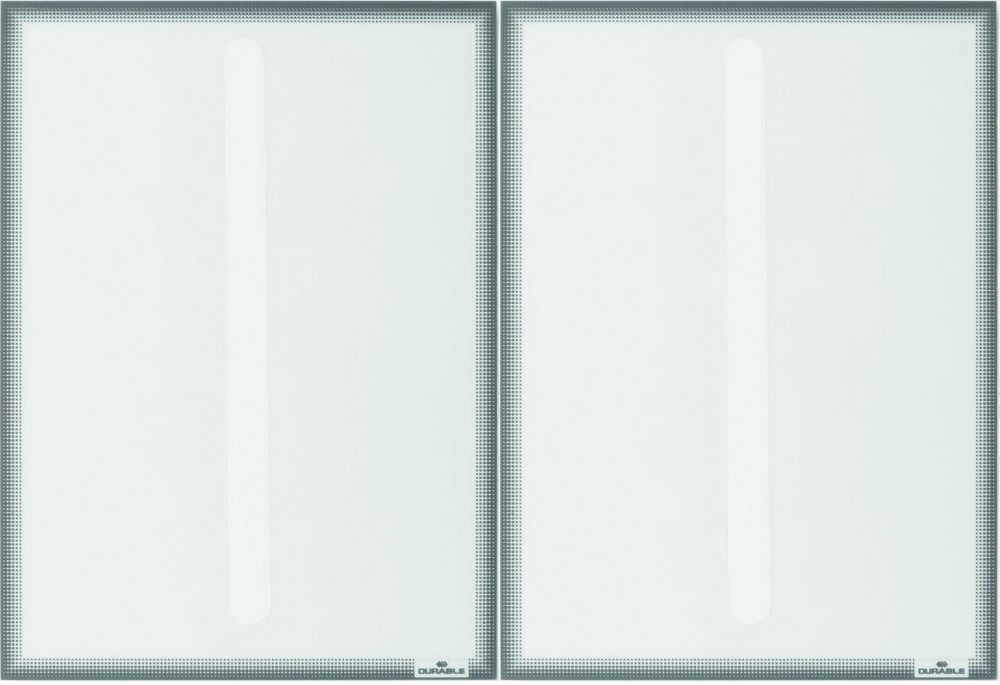 2x Ramka elektrostatyczna Durable, na szyby, A4, 1 sztuka, szary