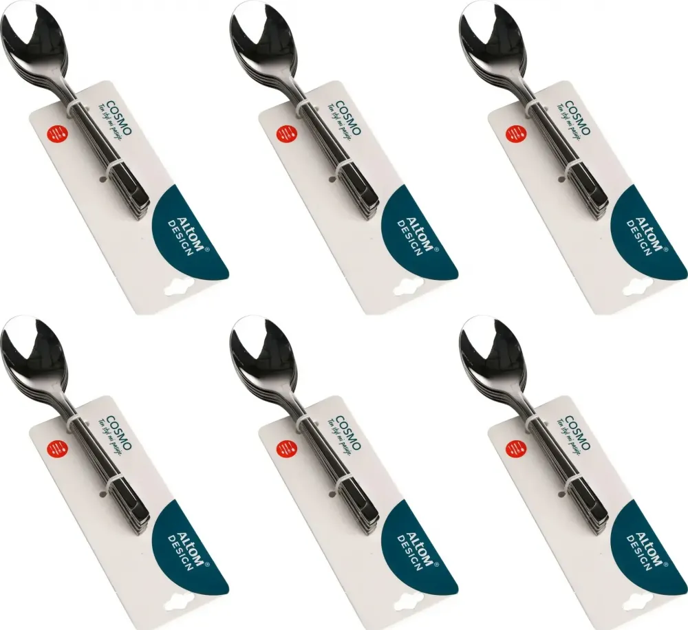 6x Łyżeczki do herbaty Altom Design Cosmo, 15cm, 6 sztuk, srebrny