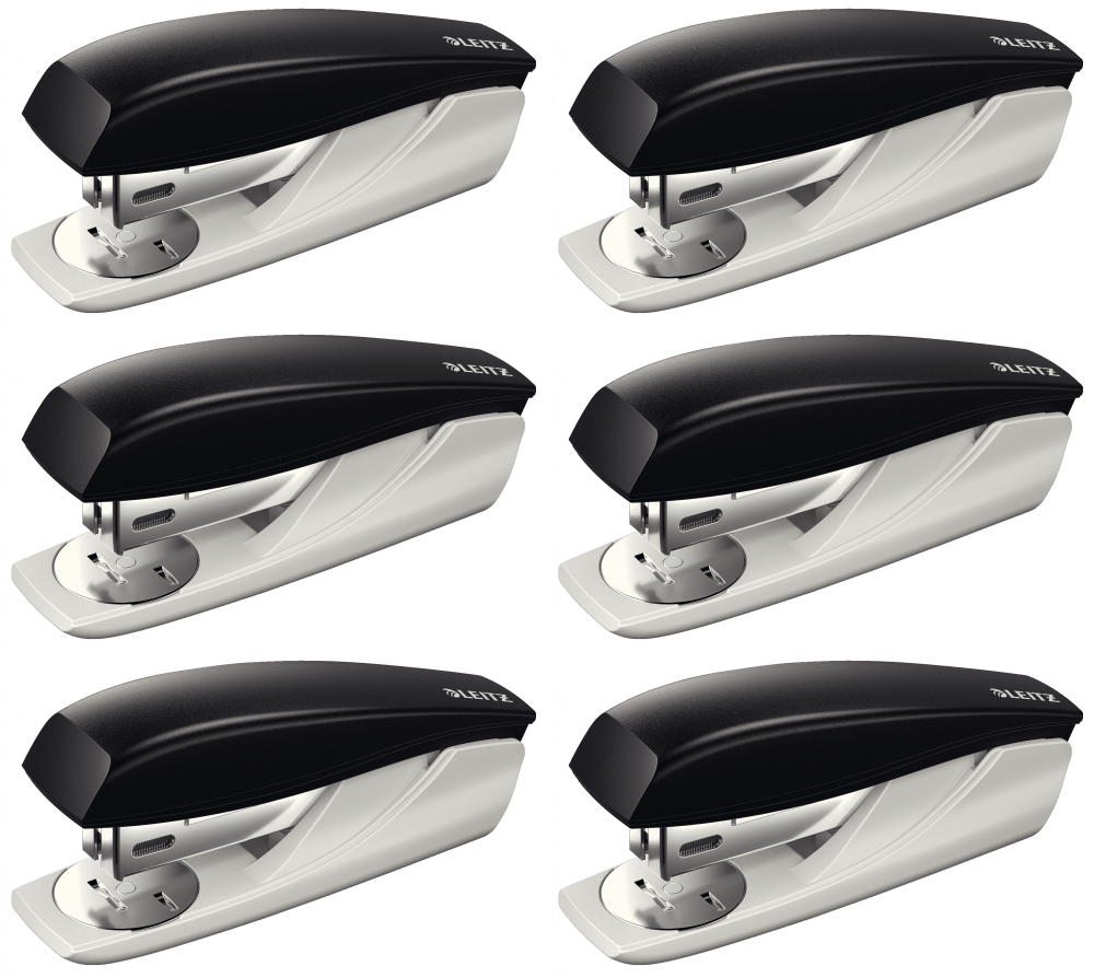 6x Zszywacz Leitz 5501, do 25 kartek, czarny