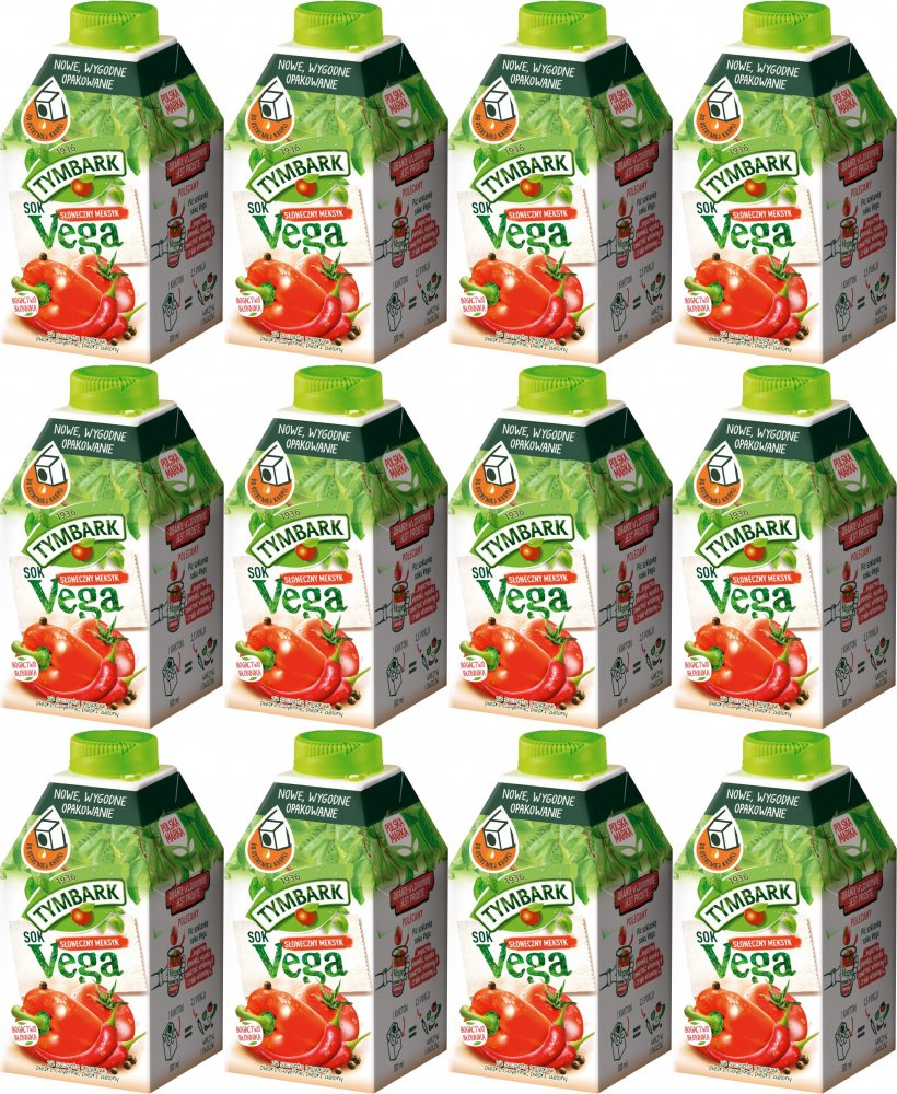 12x Sok warzywno-owocowy Tymbark Vega, Słoneczny Meksyk, karton, 0.5l