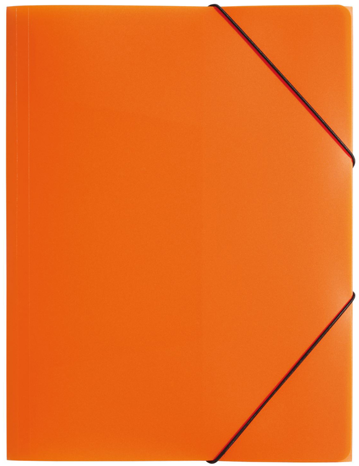 Teczka plastikowa z gumką Pagna, A4, 3 skrzydłowa, pomarańczowy