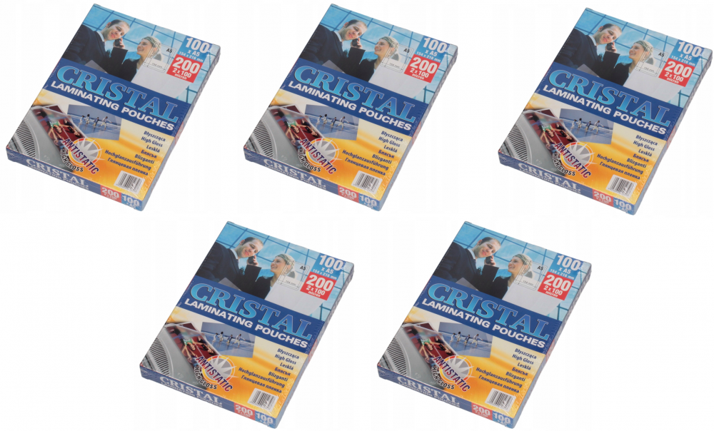 5x Folia do laminowania Argo, 154x216mm, A5, 2x100 μm, antystatyczna, 100 sztuk