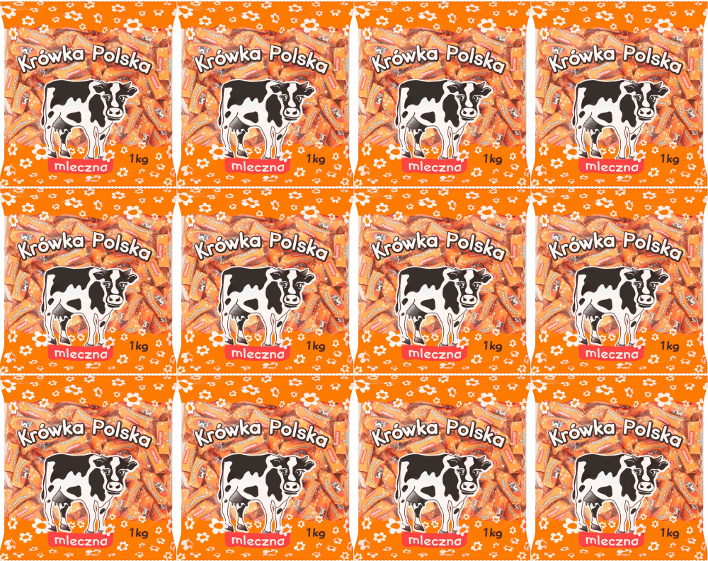12x Cukierki Krówka Polska Mleczna Jedność, mleczny, 1kg